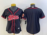 Women's San Francisco 49ers Blank Black With Patch Cool Base Stitched Baseball Jersey,baseball caps,new era cap wholesale,wholesale hats